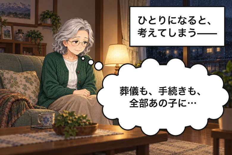電話を切ってひとり考え込む母