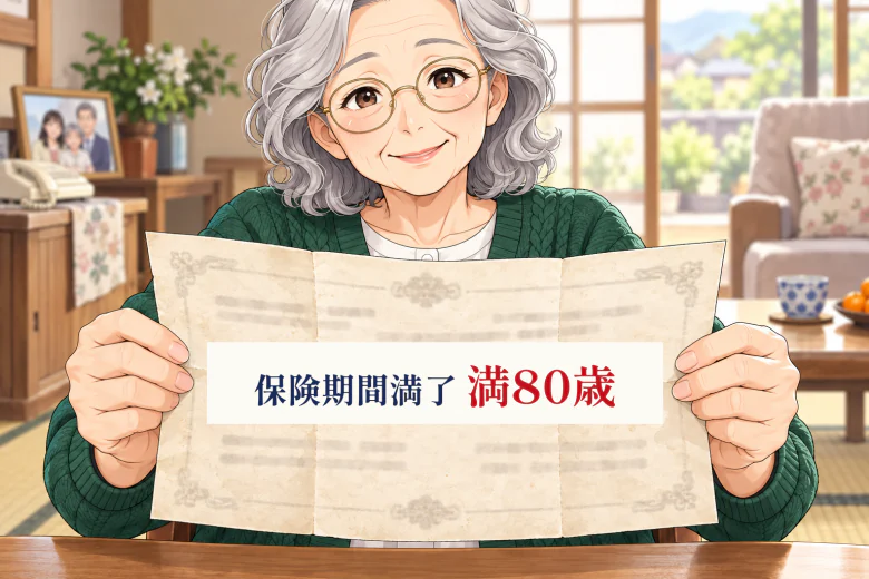 保険期間満了 満80歳と書かれた証券