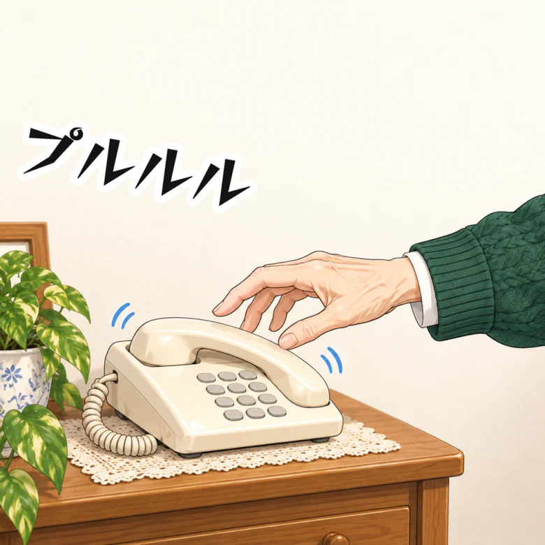 電話が鳴る