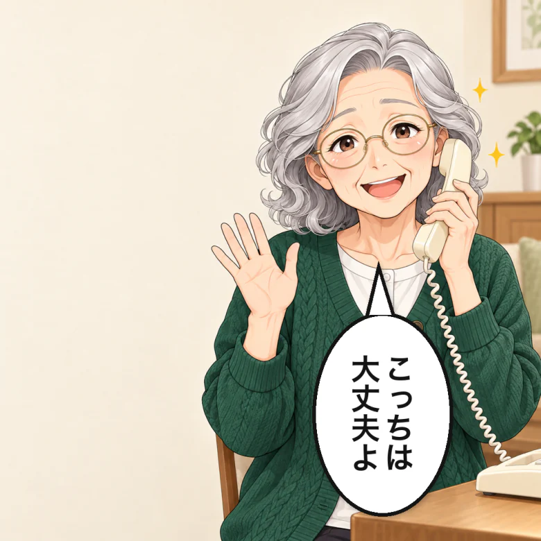 大丈夫と答える母