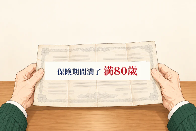 保険期間満了 満80歳と書かれた証券