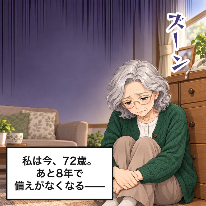 あと8年で備えがなくなると落ち込む母