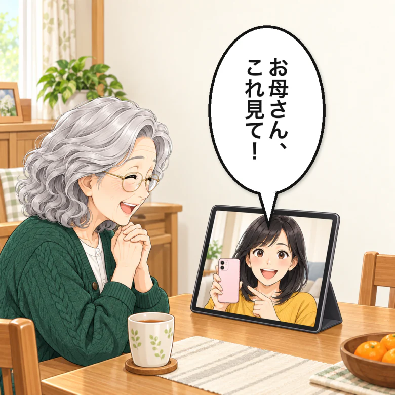 娘とのビデオ通話
