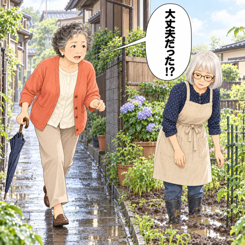 翌朝、友人の家へ駆けつける