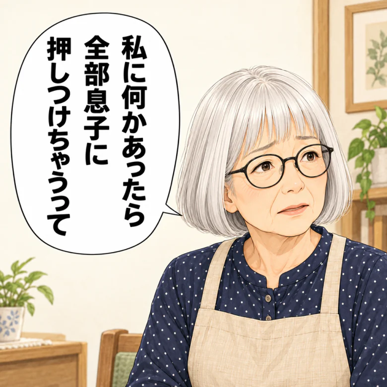私に何かあったら全部息子にと話す友人