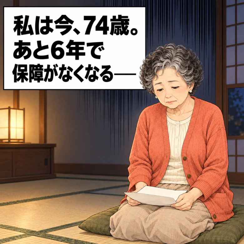 あと6年で保障がなくなると落ち込む