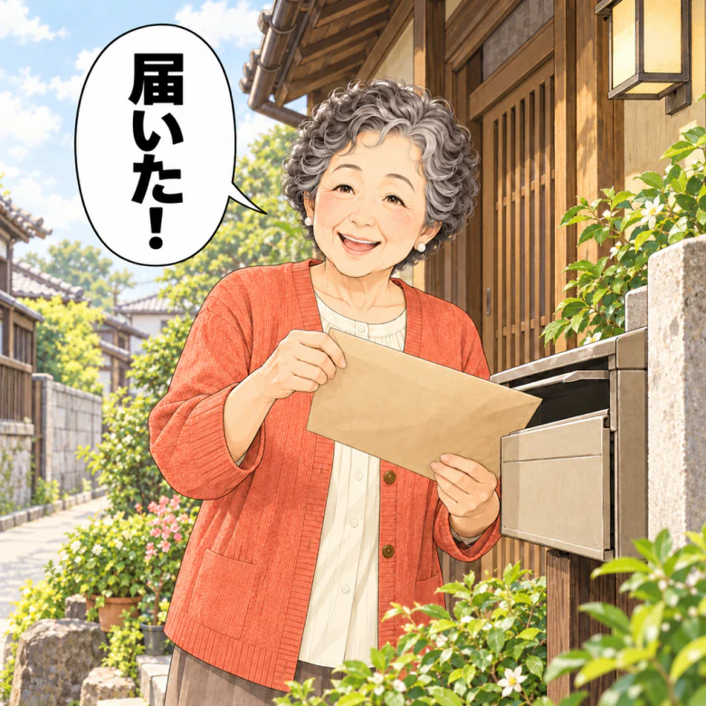 資料が届く