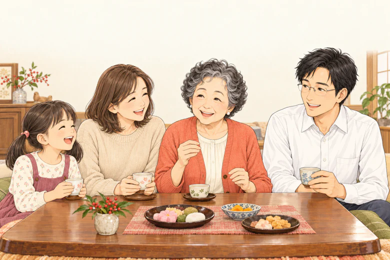 家族と笑顔で過ごす