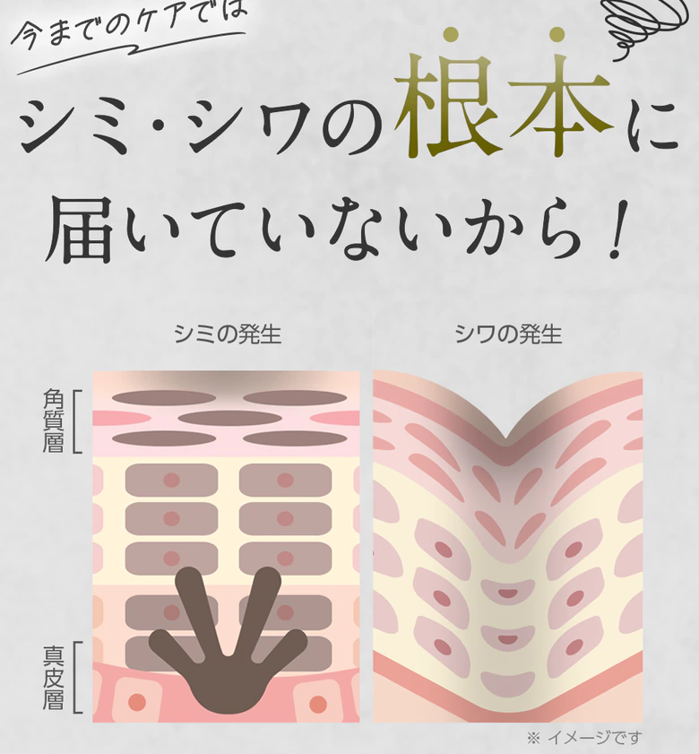 シミ・シワの根本に届いていないから