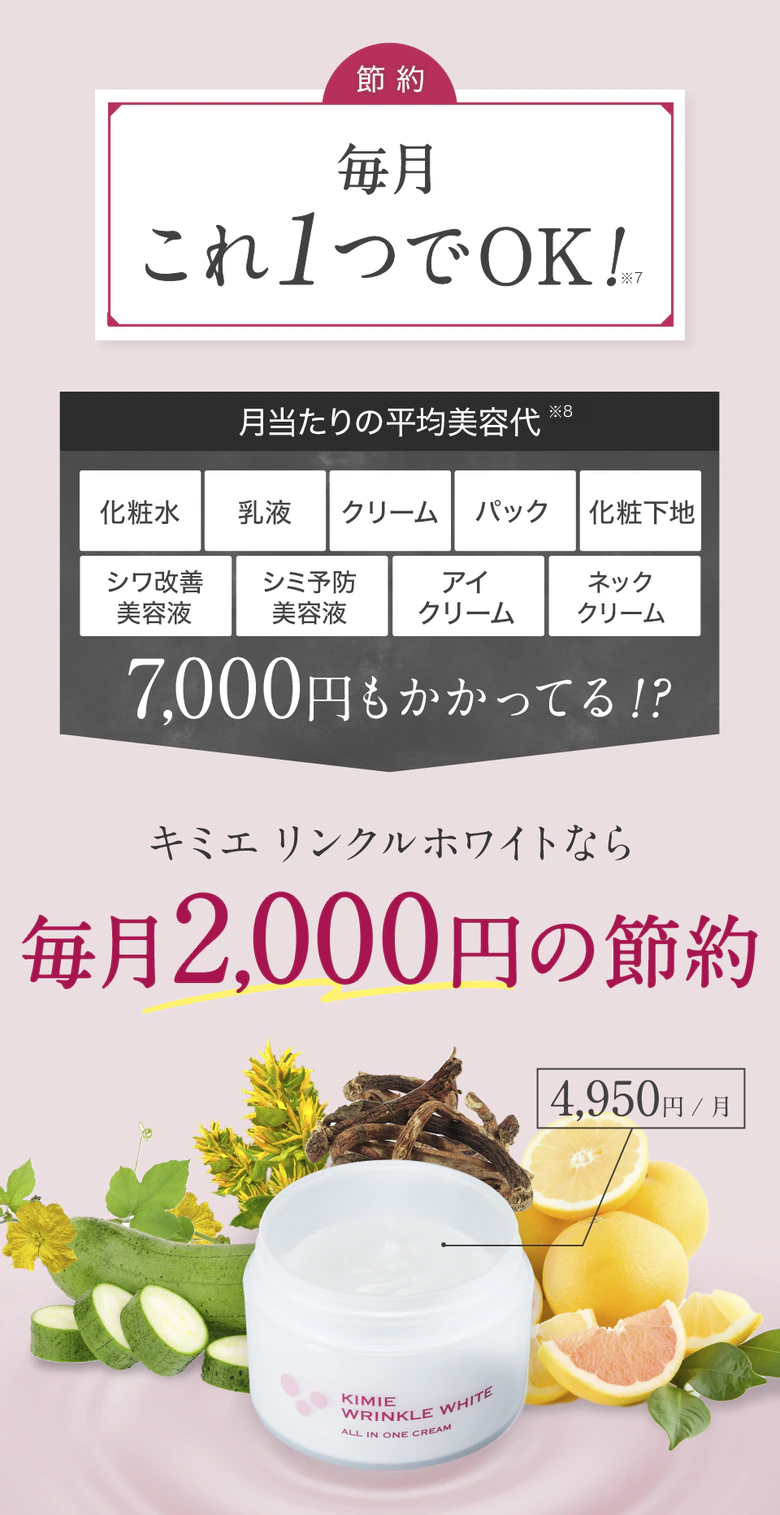 毎月これ1つでOK 月々の美容代を節約