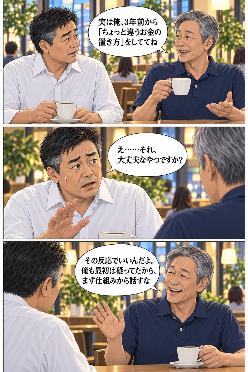 ちょっと違うお金の置き方をしている、と切り出される