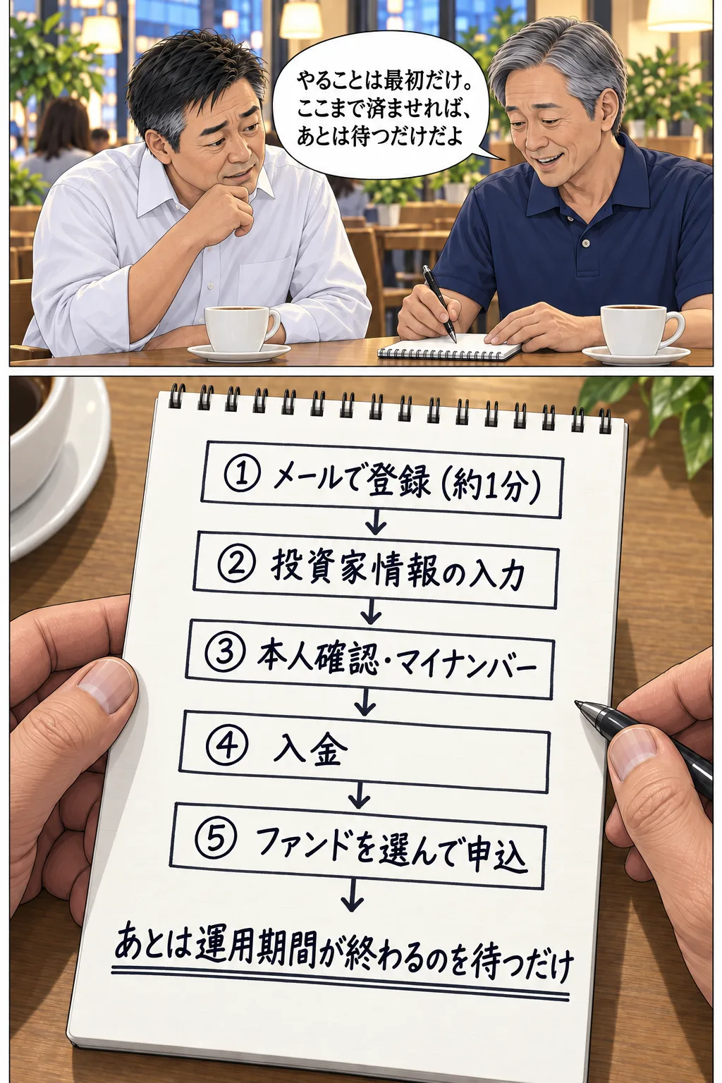 投資を始めるまでの5つのステップ、あとは待つだけ