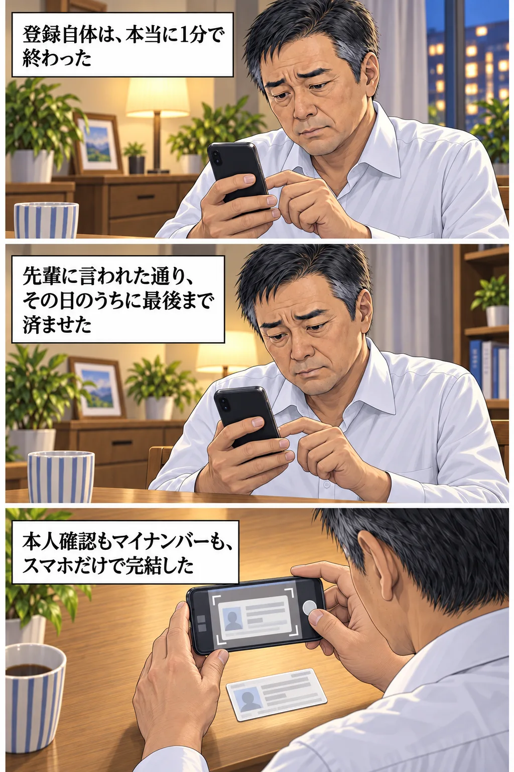 登録は1分、その日のうちに本人確認まで済ませた